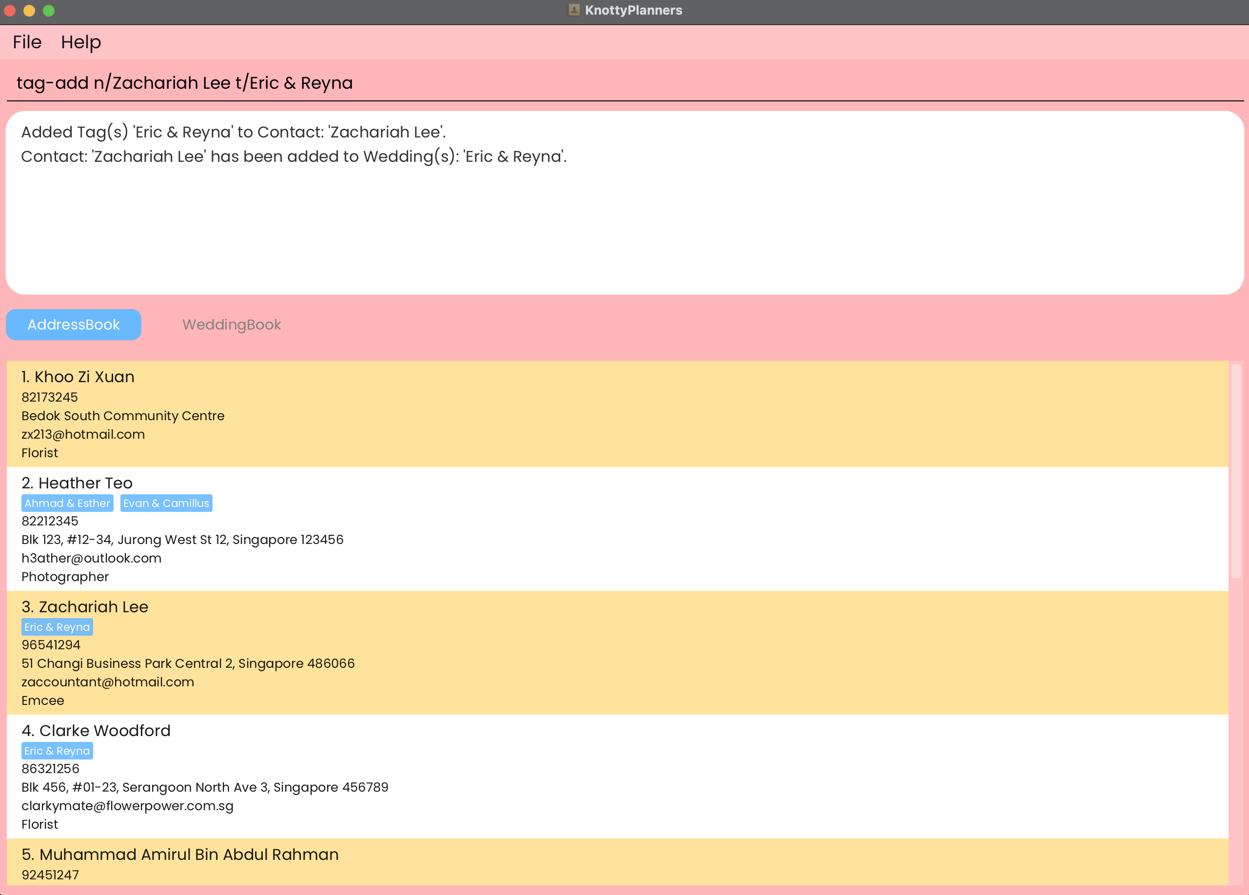 tag-add message after