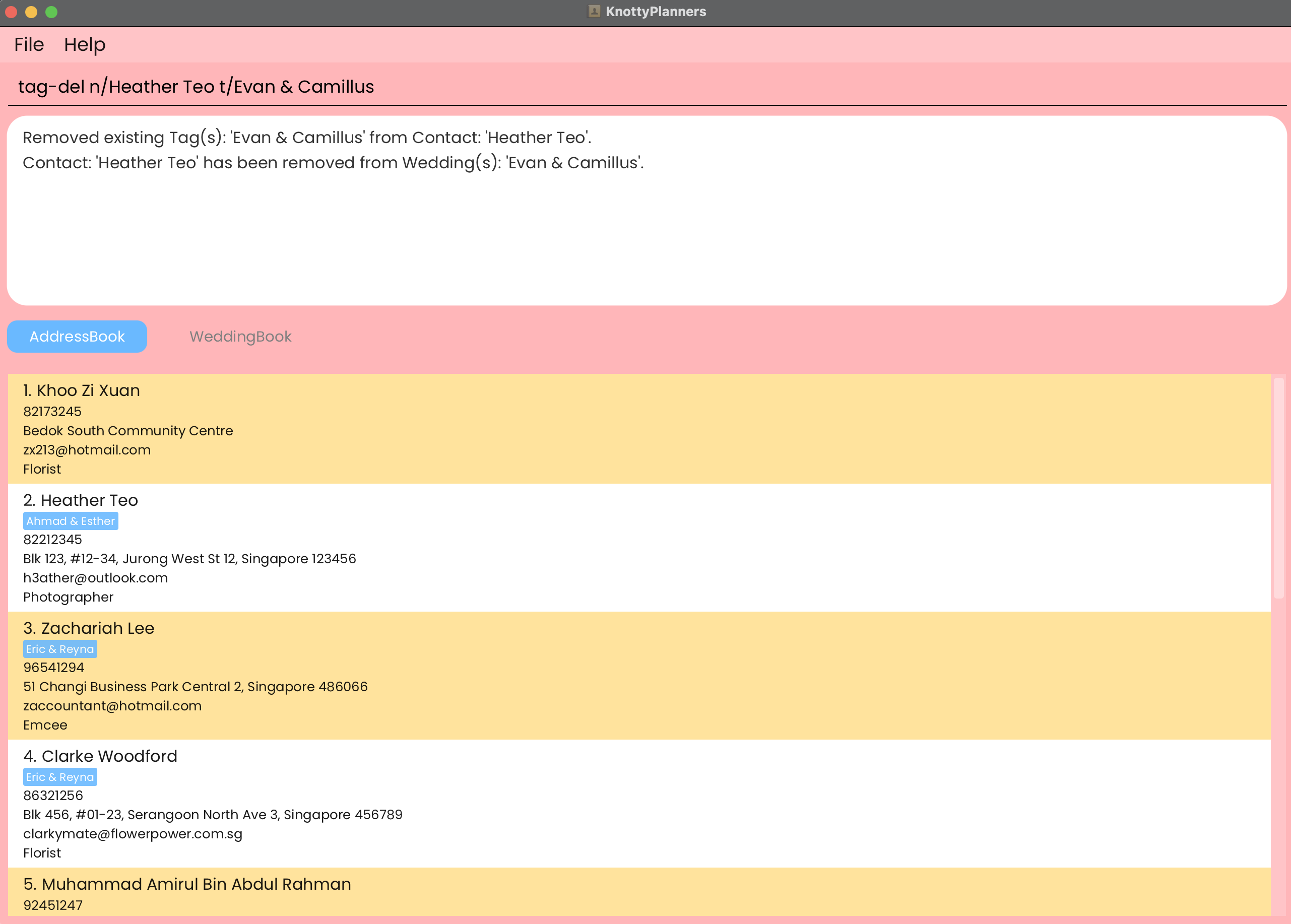 tag-add message after